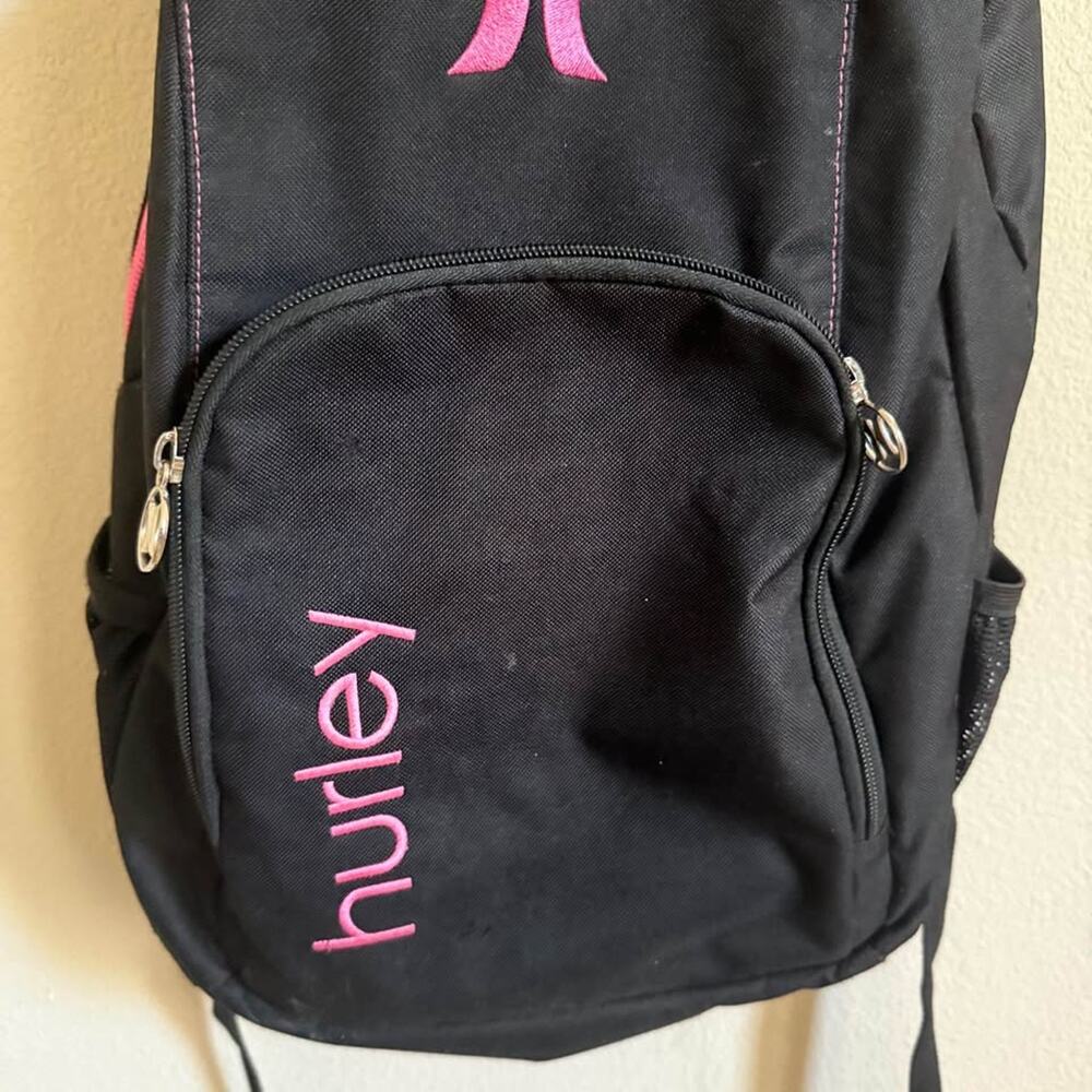 Hurley Backpack - Black with Pink Accents - Picture 3 of 9